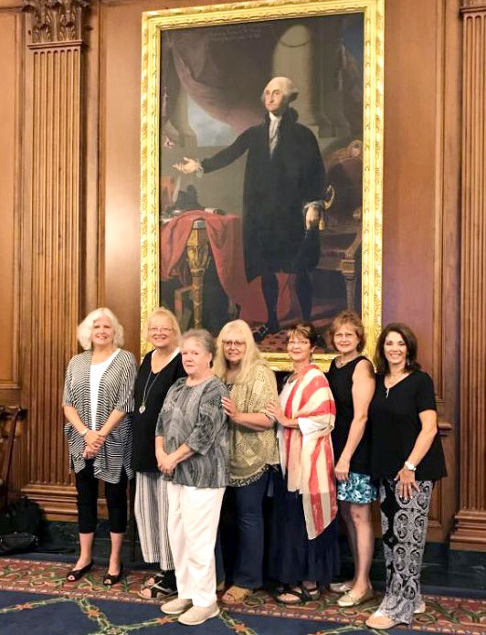 Magnificent Seven L-R: Debra Moorhead, Diane Caliendo, Donna Rhodes, Lanette Beatty, Cathy Caylor, Lauralie Wong, Elaine Santo